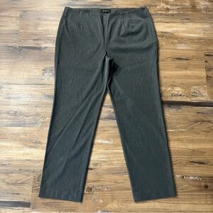 Talbots Charcoal Gray Flat Front Side Zip Women's Dress Pants, Slacks, Trousers